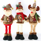 Santa, Snowman, and Reindeer Figurines